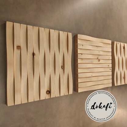 Edles Wandpaneel WAVES aus Zirbe Südtirol | 33x33 cm | 1 Stück | Holzpaneel Zirm Alpin Wellen | Wandkunst Zirbenwelle Holzbild | Handgefertigtes Unikat aus Südtirol mit natürlichem Holzduft