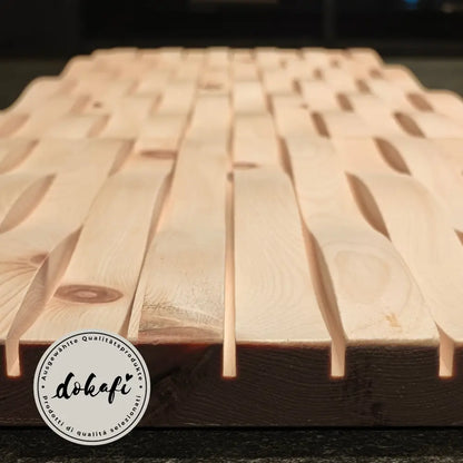 Edles Wandpaneel WAVES aus Zirbe Südtirol | 33x33 cm | 1 Stück | Holzpaneel Zirm Alpin Wellen | Wandkunst Zirbenwelle Holzbild | Handgefertigtes Unikat aus Südtirol mit natürlichem Holzduft