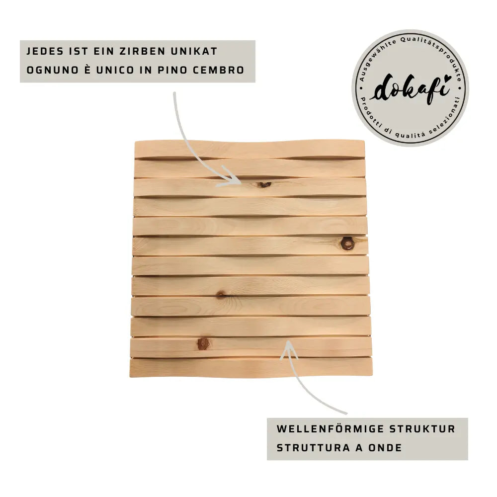 Edles Wandpaneel WAVES aus Zirbe Südtirol | 33x33 cm | 1 Stück | Holzpaneel Zirm Alpin Wellen | Wandkunst Zirbenwelle Holzbild | Handgefertigtes Unikat aus Südtirol mit natürlichem Holzduft