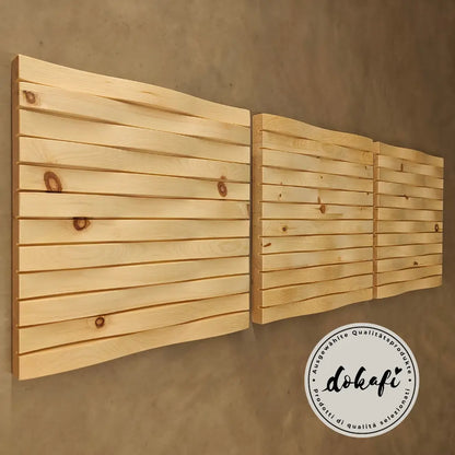 Edles Wandpaneel WAVES aus Zirbe Südtirol | 33x33 cm | 1 Stück | Holzpaneel Zirm Alpin Wellen | Wandkunst Zirbenwelle Holzbild | Handgefertigtes Unikat aus Südtirol mit natürlichem Holzduft