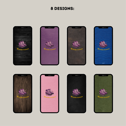 Hintergrundbilder "Wanderwoman" Smartphone Wallpapers | Digitaler Download | Tiroler Design | 8 Bilder | für Android und iPhone