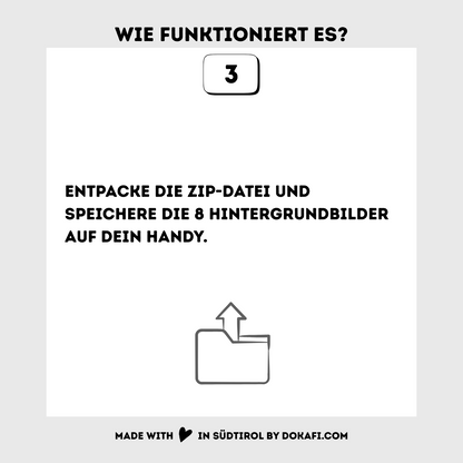 Hintergrundbilder "Wanderwoman" Smartphone Wallpapers | Digitaler Download | Tiroler Design | 8 Bilder | für Android und iPhone