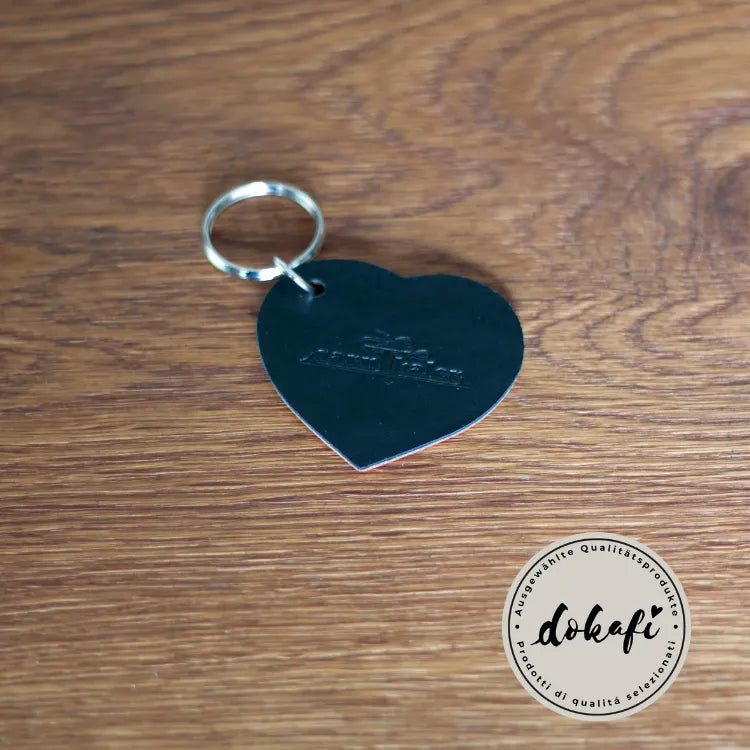 Schlüsselanhänger Leder Herz rot Südtirol