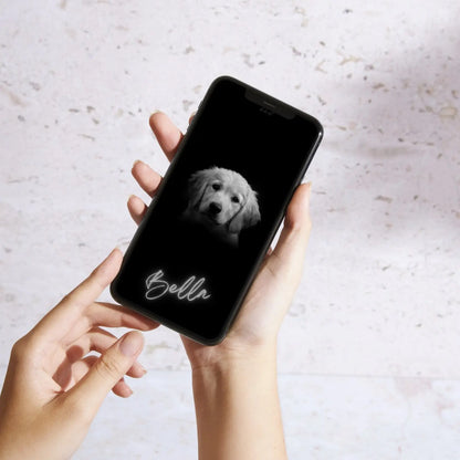 Hintergrundbilder "Mein Haustier" Smartphone Wallpapers | Mit dem Namen und Foto deines Haustieres personalisiert | Digitaler Download | Edles Design | 6 Bilder | für Android und iPhone